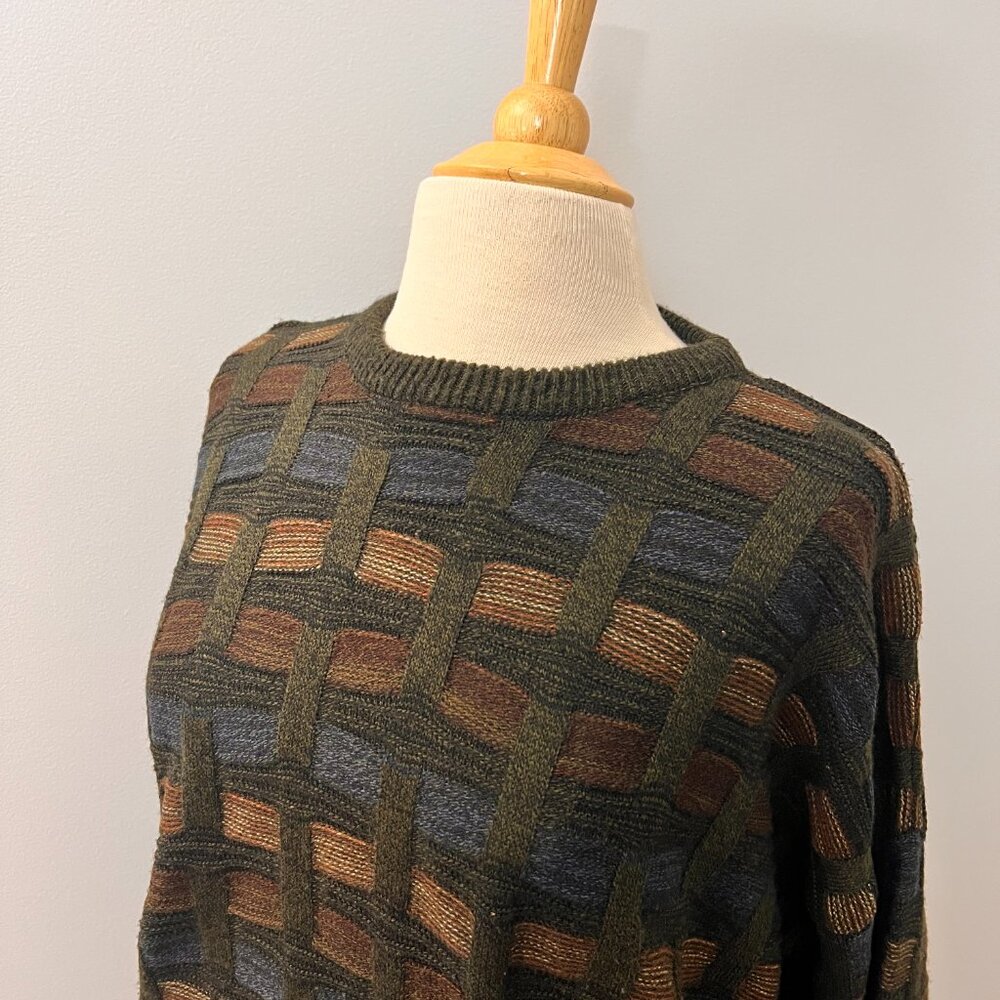 Vtg Serafini Sweater Biggie Cosby Grandpa 90’s Knit Sz XXL